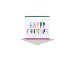 Gift Card - Coloured Letters Happy Christmas