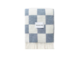 Checkerboard Blanket - Denim White