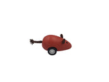1 x Pull Back Wooden Mouse - Yellow, Green, Red or Grey