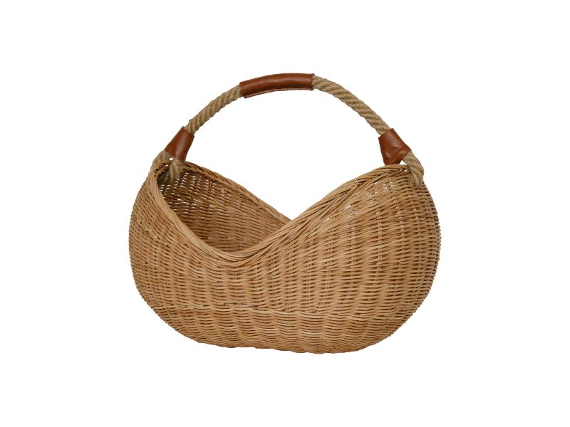 Rattan Half Moon Basket Ollie Ella Curly Tree