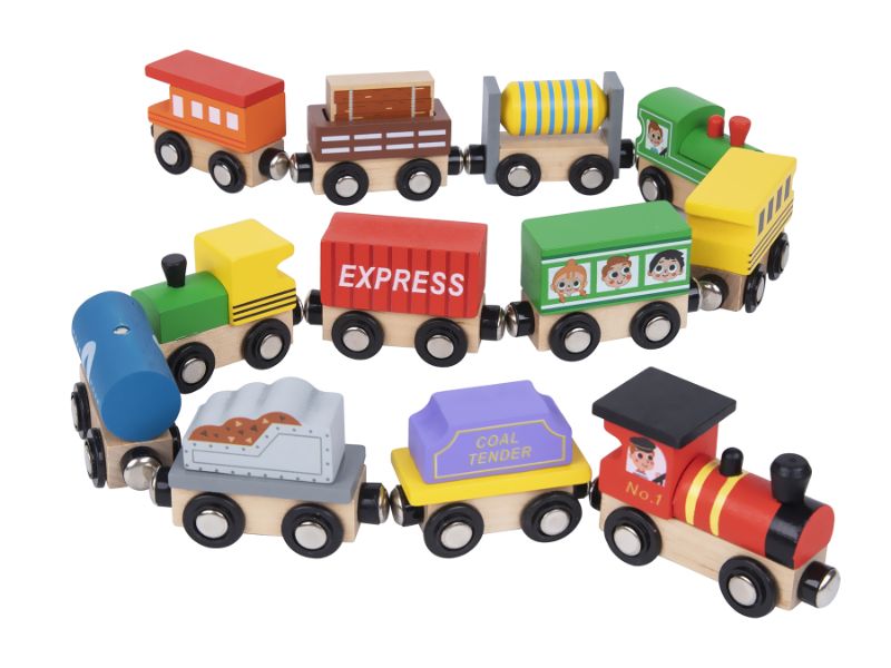 All aboard wooden train cars online