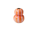 Fonda Pink Orange Stripe Vase - Jones & Co