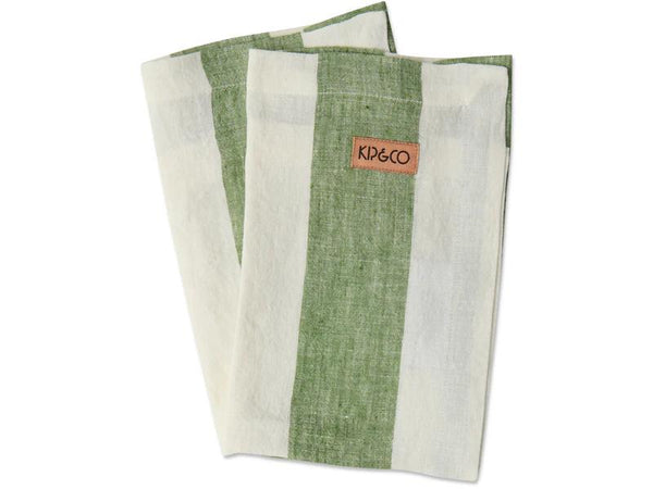 Napkin - Moss Stripe  - Set of 4 - Kip&Co