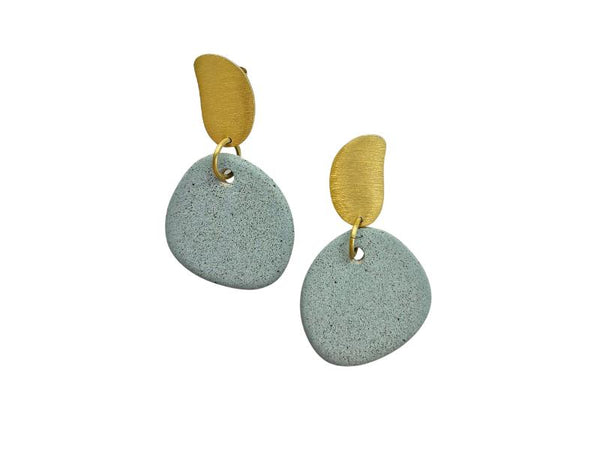 Earrings  - Ceramic - Blue