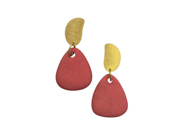 Earrings  - Ceramic - Pink