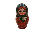 Babushka Doll - Village Traditional - 7 Piece Set - Green Scarf