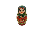 Babushka Doll - Village Traditional - 6 Piece Set - Green Scarf