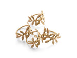 Fleur Brass Napkin Rings - Set of 4 - Kip&Co