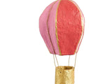 Mache Hot Air Balloon Hanging Decoration - Pink Multi