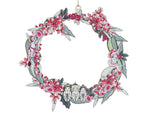 Christmas Wreath - May Gibbs Gumnut Babies - Red