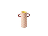 Griffe Bud Vase - Pink Check - Jones & Co