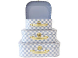 Kids Carry Case - Blue Check - Small - Alimrose