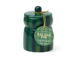 Striped Cabana Candle - Balsam & Fir - Green/Navy