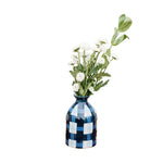 Bud Vase - Navy & Cornflower Blue Gingham - Noss & Co