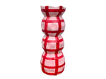 Gourd Vase - Red & Pink Gingham - Noss & Co