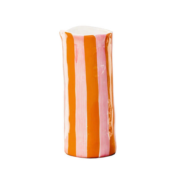 Vase - Pink and Orange Stripe - Small - Noss & Co
