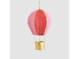 Mache Hot Air Balloon Hanging Decoration - Pink Multi