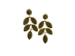 Earrings - Raffia Leaves - Olive - Zoda