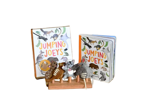 Jumping Joeys - Finger Puppets and Book Set by Sarah Allen