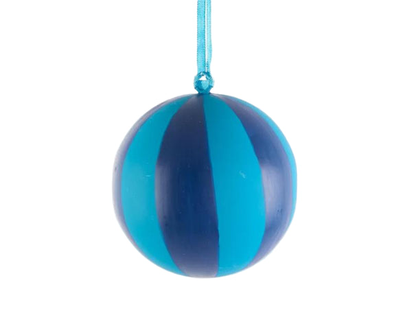 La Dolce Vita Striped Iron Bauble - Small - Blue