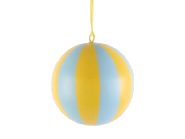 La Dolce Vita Striped Iron Bauble - Small - Yellow/Blue