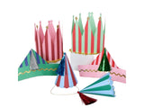 Fun Striped Party Hats - Pack of 6 in 3 designs - Meri Meri