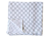Swaddle - Muslin - Dove Grey Check - Alimrose