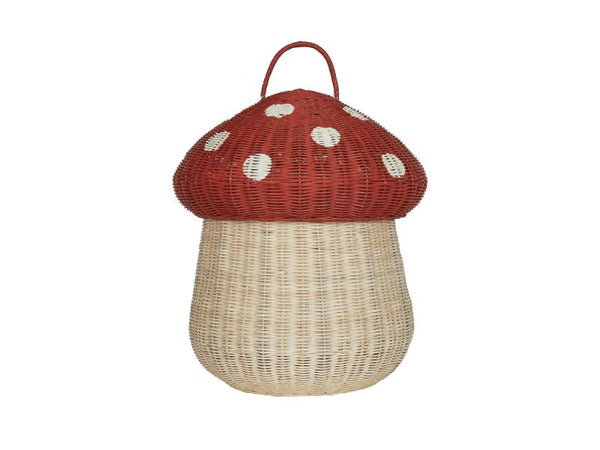 Mushroom Storage Basket - Red - Olli Ella