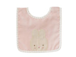 Bib - Linen Bunny - Pink - Alimrose