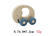 1 x Wooden Grip Animal with Silicone Wheels