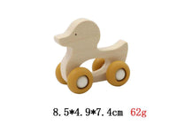 1 x Wooden Grip Animal with Silicone Wheels