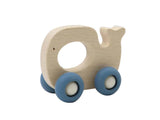 1 x Wooden Grip Animal with Silicone Wheels