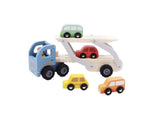 Wooden Car Carrier with 4 Cars