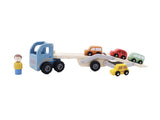 Wooden Car Carrier with 4 Cars