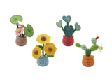 Wooden Dancing Pot Plant