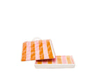 Large Butter Dish - Orange & Pink Stripe - Noss & Co