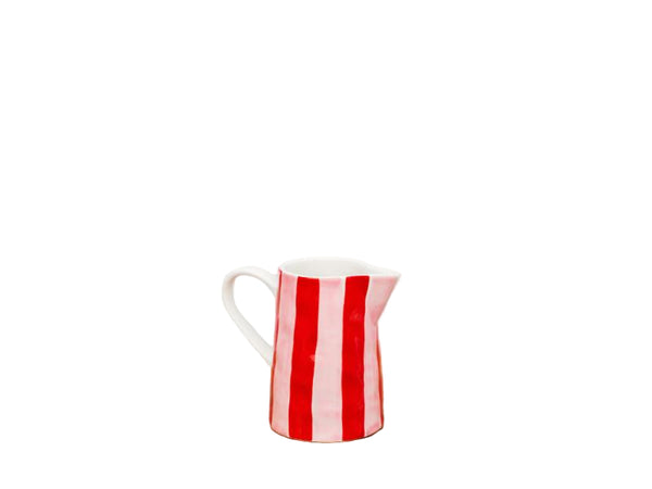 Milk Jug - Pink and Red Stripes - Noss & Co