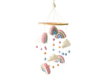 Mobile - Hand-Made - Felted Rainbows