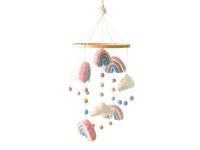 Mobile - Hand-Made - Felted Rainbows