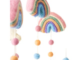 Mobile - Hand-Made - Felted Rainbows