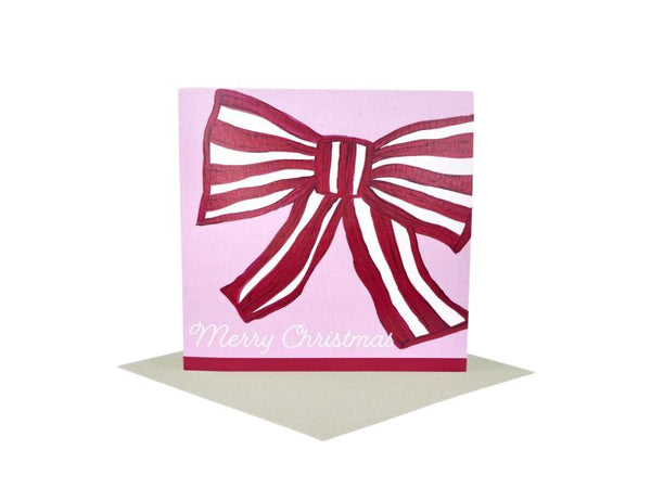 Gretting Card - Merry Christmas Bow