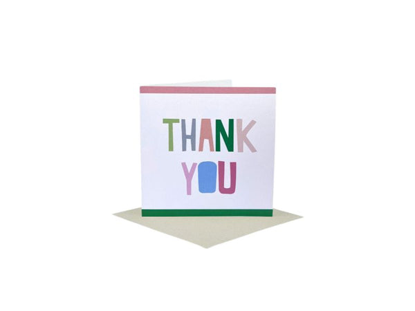 Gift Card - Coloured Letters - Thank You