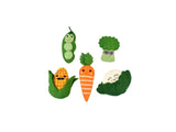Felt Vegetables Finger Puppets Set