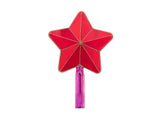 Radiant Star Tree Topper - Red & Fuchsia