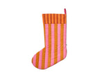 Christmas Stocking - Stripe Tan/Pink - Bonnie & Neil