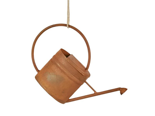 Watering Can Hanging Ornament - Rust