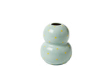 Fonda Pale Blue Yellow Dotty Vase - Jones & Co