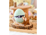 Felt Surprise Egg with Brown Bunny Inside