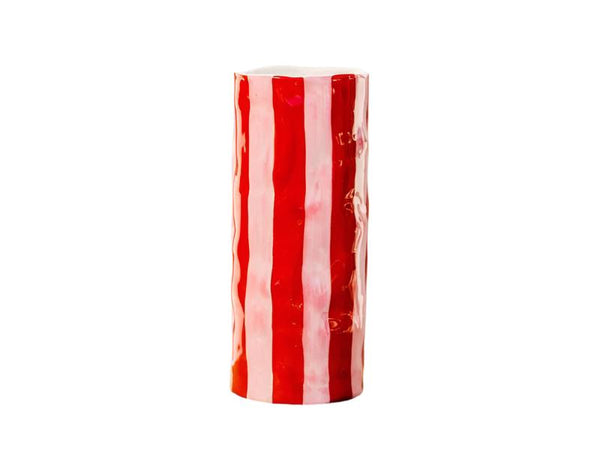 Vase - Red & Pink Stripe - Medium - Noss & Co