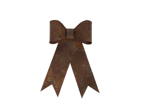 Metal Bow Decoration - Rust - Small